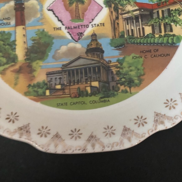 Vintage South Carolina Souvenir State Plate SC Landmarks Decorative Collector - Picture 5 of 6